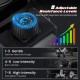 Adjustable magnetic resistance dial for the folding rowing machine, featuring 8 tension levels for varied workouts.